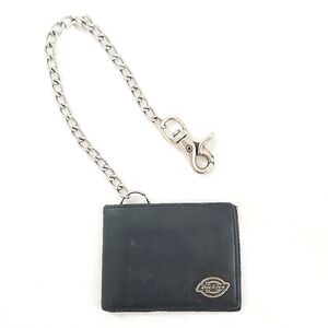 Dickies Black Leather Wallet with Chain 90's Y2K grunge